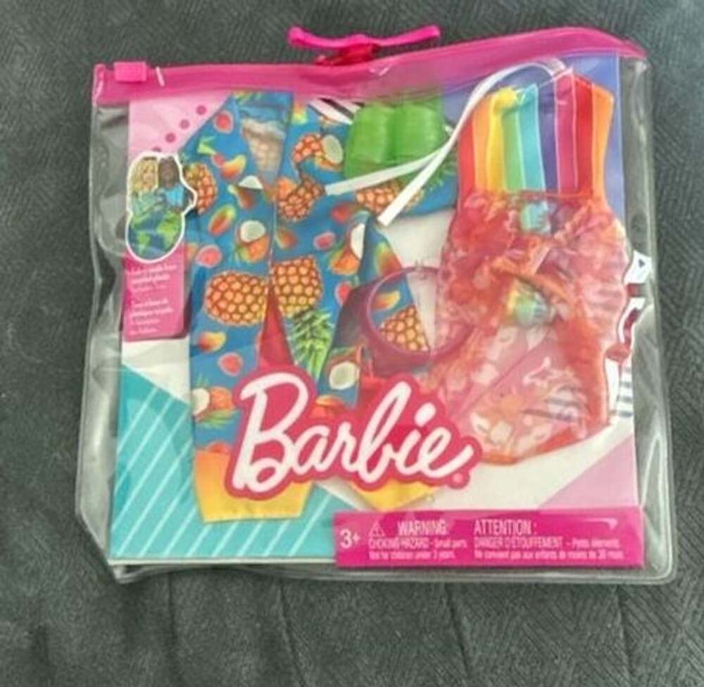 Barbie & Ken Fashion Pack Rainbow Beach Clothing & Accessories Set HJT39